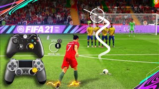 FIFA 21 KnuckleballPower Free Kick Tutorial [upl. by Naihtniroc]