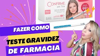 Como fazer teste de gravidez de Farmácia [upl. by Ddahc]