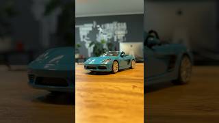 Unboxing Porsche 718 Boxster in Miami Blue by Bburago Porsche diecast asmr bburago [upl. by Porty]