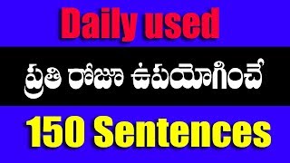 useful English Sentences in Telugu  daily used Spoken English words with Telugu meanings [upl. by Ashwin]