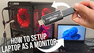 How to setup Laptop as a Monitor  Use laptop as monitor [upl. by Anirbaz]