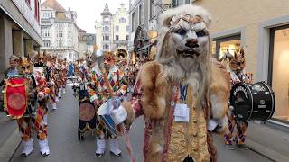 Luzerner Fasnacht 2025 Plakettenpräsentation LFK  Noggeler Chatzemusig Glatzesträhler [upl. by Scoles]