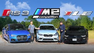 Audi RS3 vs BMW M2 Competition vs Camaro SS 1LE  Is There An Answer [upl. by Sevy]