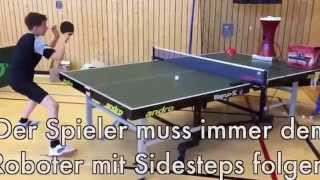 Effektives Beinarbeitstraining Tischtennis mit dem Roboter [upl. by Yvad670]