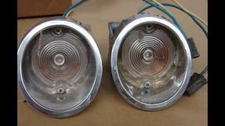 1965 CUTLASS 442 FRONT BUMPER TURN SIGNAL PARK LAMPS OLDSMOBILE 330 350 400 455 [upl. by Bokaj]