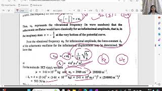 L40 Vibrational Frequency Force Constant for Anharmonic Oscillator and Isotope Effect [upl. by Adolph17]