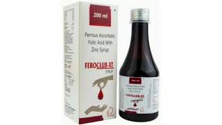 FEROCLUB XT Syrup Ferrous Ascorbate Folic Acid With Zinc Syrup [upl. by Vassar]