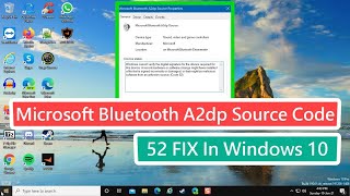 Microsoft Bluetooth A2dp Source Code 52 FIX In Windows 10 [upl. by Sinaj]