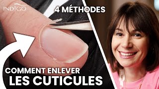 Comment enlever les cuticules des ongles avec ponceuse et pince  4 façons  Indigo Nails Français [upl. by Leachim729]