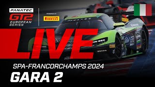 LIVE  Gara 2  SpaFrancorchamps  Fanatec GT2 Europe 2024 Italiano [upl. by Suter]