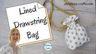 HOW TO MAKE A FULLY LINED DRAWSTRING BAG WITH BOXED BOTTOM  Easy to Follow Tutorial [upl. by Katheryn379]