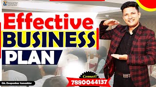 How to make Effective BUSINESS PLAN  Practical Guideline  CADeepankar Samaddar [upl. by Mandeville]