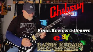 Chibson Randy Rhoads Polka Dot Flying V Replica After Unboxing Review and Iconic Legacy [upl. by Amalita63]