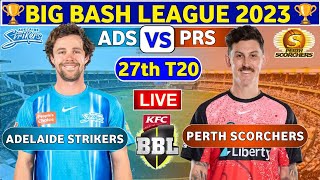 🔴Live Perth Scorchers vs Adelaide Strikers  PRS vs ADS Live 27th Match T20 Big Bash League 202324 [upl. by Patman]