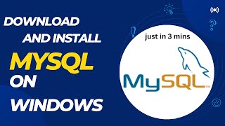 How to Download and Install MySQL Server on Windows 10  MySQL Workbench Installation Guide [upl. by Yesnnyl]