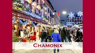 Winter in Chamonix France in Mont Blanc resort French Alps 4K HD video [upl. by Strickman]