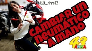 💪🔧 Cómo CAMBIAR un NEUMÁTICO de MOTO A MANO [upl. by Allez255]