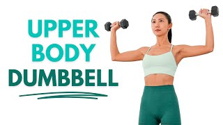 20 MIN Toned Upper Body Dumbbell Workout🔥 Arms Back ABS  Standing Only No Repeat [upl. by Eelyrehc]