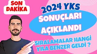 sondakika 2024 YKS SONUÇLARI AÇIKLANDI  YKS 2024 SIRALAMALARI NASIL GELDİ [upl. by Yrehc]