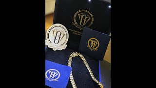 GUSVILLA JEWELRY 11MM MIAMI CUBAN LINK GOLD OVER SILVER CHAIN [upl. by Daphne]