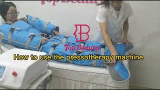 How to use the Air pressotherapy lymphatic drainage machine AP02C [upl. by Richel651]