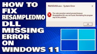 How To Fix ResampleDmoDLL is Missing Error in Windows 1110 Solution [upl. by Eigger]