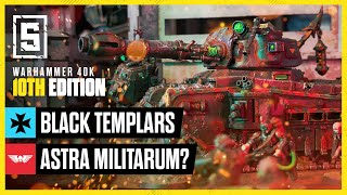 Black Templars vs Astra Militarum  Warhammer 40k Battle Report [upl. by Eulau]