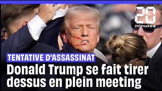 Donald Trump ciblé par des tirs en plein meeting [upl. by Repooc]