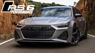 2024 AUDI RS6 PERFORMANCE V8TT 630HP  Florett silver  Details sounds accelerations drifts [upl. by Eico380]