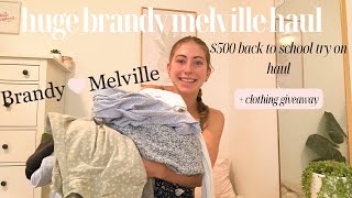 Back to School Clothing TryOn Haul  Brandy Melville Outfits [upl. by Kehsihba]