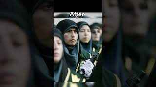 Iranian women before and after the revolution iranprotests iran history education [upl. by Adahs]