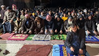 RAFAH  First Taraweeh prayers in Gaza Strip [upl. by Kcirtapnhoj]