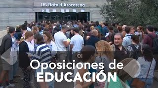 Más de 24000 personas se presentan este sábado a las oposiciones de Educación en Canarias [upl. by Idnyl]