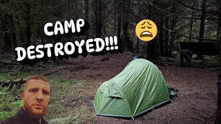 Camping In The WoodsCamp Destroyed😮‍💨 [upl. by Rimidalg]