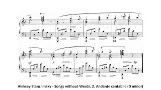 Aleksey Stanchinsky  Songs without Words 2 Andante cantabile D minor [upl. by Colon]