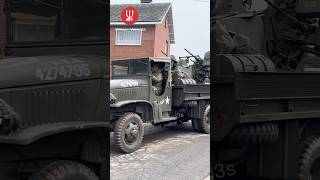 Meat Grinder 💥 on GMC Truck 🚛 M45 Quadmount ww2 armytruck military vehicles wwii truck army [upl. by Arimay644]