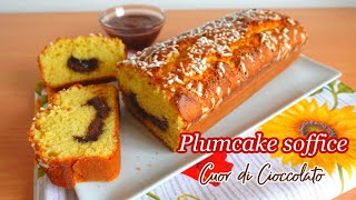 PLUMCAKE SOFFICE ALLO YOGURT CUOR DI CIOCCOLATO  Dolcetto facilissimo  Sapori Joyosi [upl. by Lincoln]