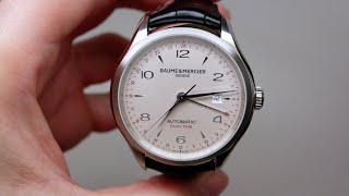 Baume and Mercier Clifton Dual Time Mens Watch Review Model MOA10112 [upl. by Selie]