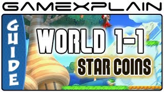 New Super Mario Bros U Acorn Plains1 Acorn Plains Way Star Coins Guide amp Walkthrough [upl. by Aitak]