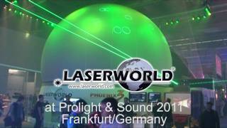 Laserworld booth at Prolight amp Sound 2011 in Frankfurt  Laser Dome [upl. by Allisurd]