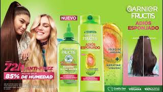 Prueba el nuevo Fructis Adiós Esponjado y disfruta de hasta 72 h libre de frizz [upl. by Tigram21]