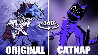 Silly Billy FNF Original VS Silly Billy but its Catnap l Smiling Critters animation 360° VR [upl. by Burkitt468]