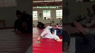 Anaconda choke 2 ways bjj jiujitsu grappling Choke anaconda submission gi attack strangle [upl. by Llehsem474]