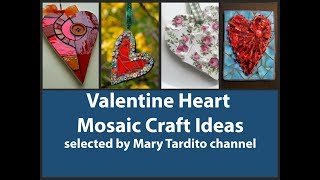 Valentine Heart Mosaic Decor Ideas  Tutorial here CozyHomezy  Crafts to Make and Sell [upl. by Nylle]