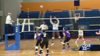 Savannah State volleyball captures first win of season on home court [upl. by Notlimah]