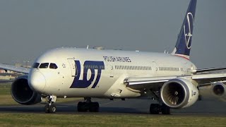 Planespotting WarszawaWarsaw  CLOSEUP TAXI  B787 B777 and more 19 [upl. by Enyleve]