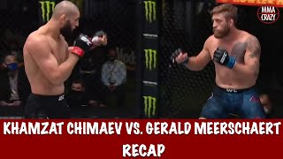 UFC Vegas 11 Khamzat Chimaev vs Gerald Meerschaert Recap [upl. by Aihsal489]