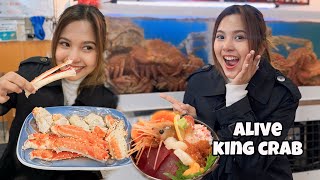 KING CRAB SEAFOODS MUKBANG IN SAPPORO  Ang mamahal  Mahalia E [upl. by Barabbas554]