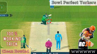 Yorker Ball Wicket Taking Trick 💯  Real Cricket 24 Bowling Tips  RC24 [upl. by Pelletier]