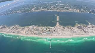 Navarre Beach in 60 seconds  Gulf Islands Seashore to the Bridge and Pier from 3000  4K Aerial [upl. by Azil828]